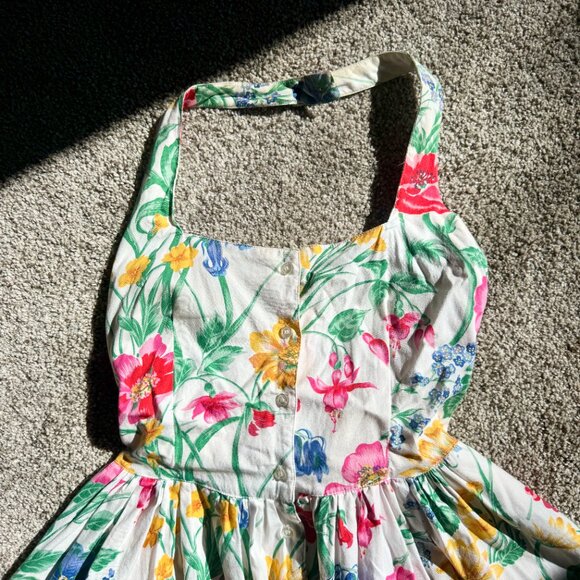 Vintage Floral Halter Sundress Size 4 Petite - Picture 5 of 9